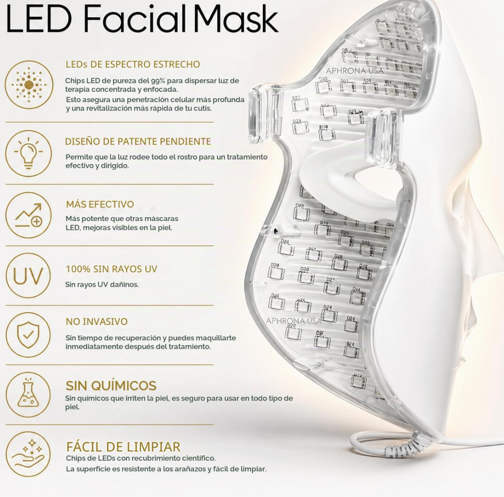 Mascarilla Led para el cuidado facial
