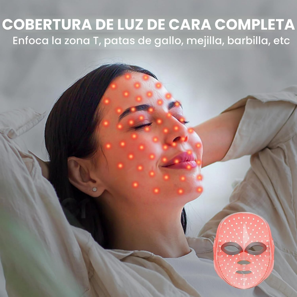 Mascarilla Led para el cuidado facial